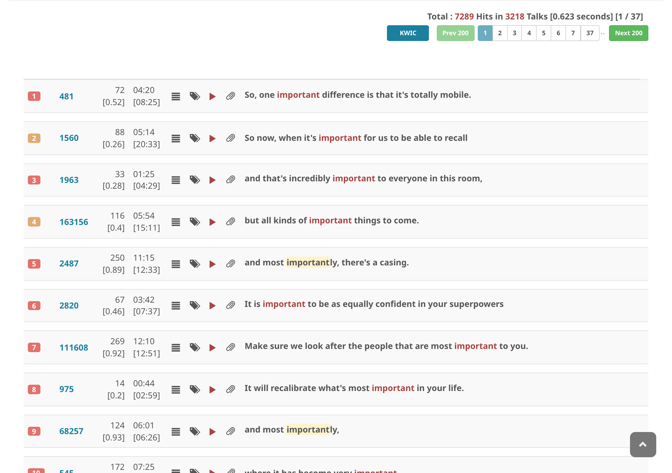 Sample (normal segment)